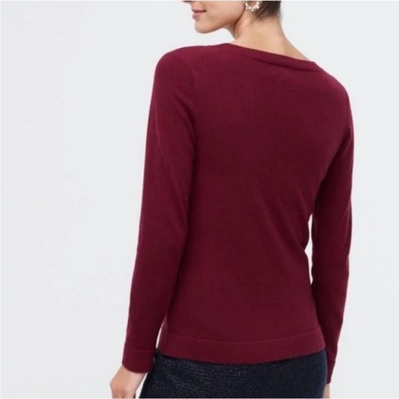 J.Crew cashmere Teddie sweater XS Burgundy Womens - Picture 2 of 3